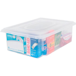 CAIXA PLÁSTICA ORGANIZADORA COM TAMPA 15 LITROS