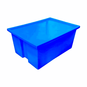 CAIXA PLÁSTICA RETANGULAR COM TAMPA 75 LITROS