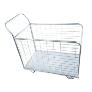 CARRINHO PLATAFORMA COM GRADES ALTAS EM AÇO GALVANIZADO